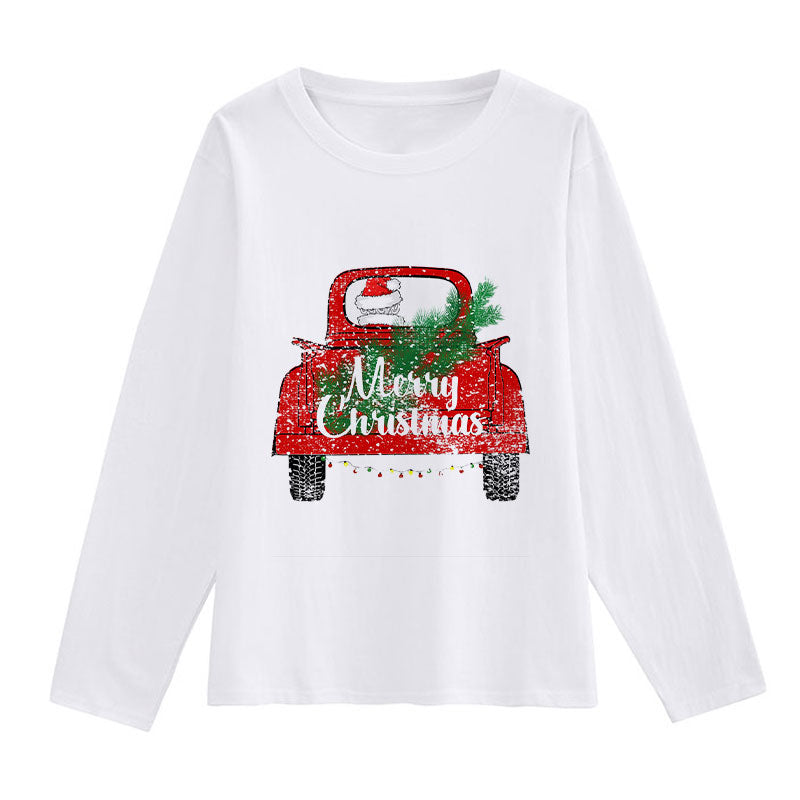 2021 Fashion Christmas White Shirt For Ladies F