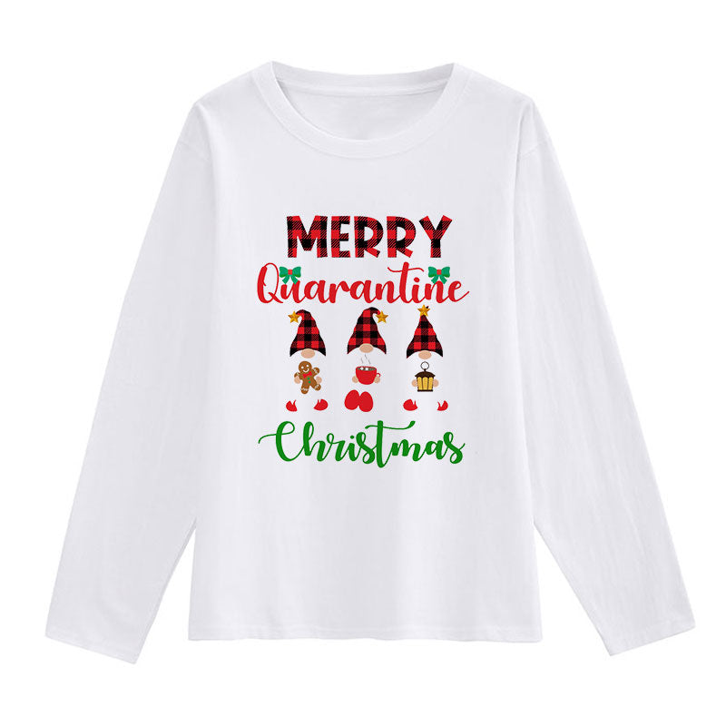 2021 Beautiful Christmas Women White T-Shirt G