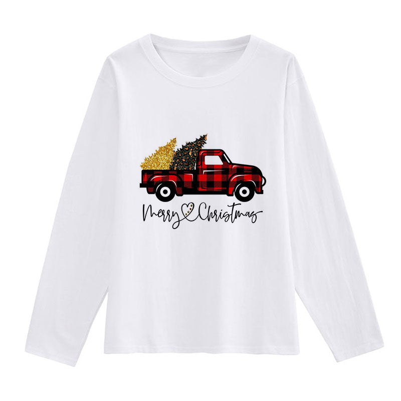 Merry Christmas Women White T-Shirt F
