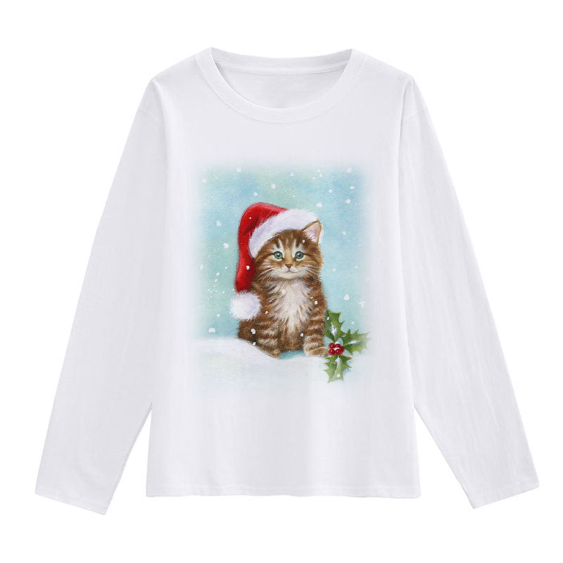 HAPPY NEW YEAR Christmas Women White T-Shirt R