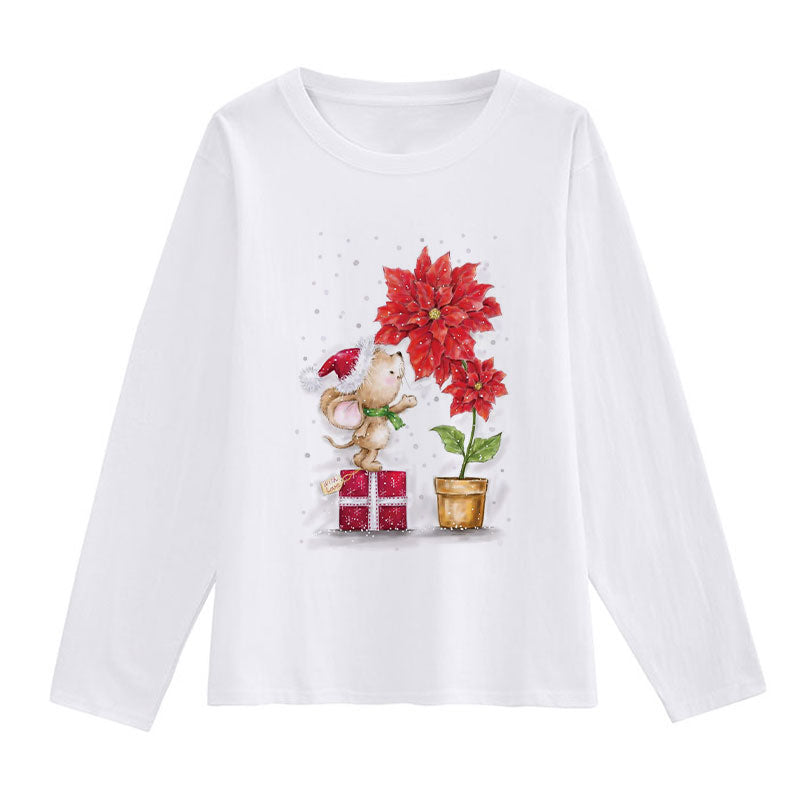 Merry Christmas Ladies White T-Shirt I