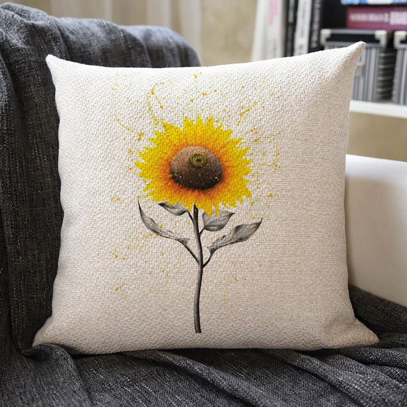 Beautiful Flowers Linen Pillowcase
