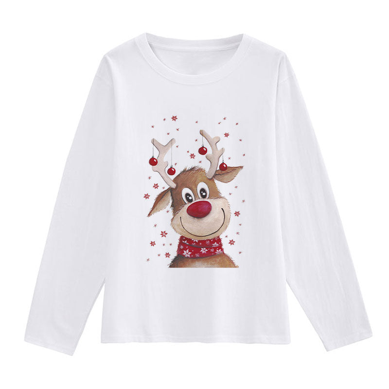 Lovely Christmas Ladies White T-Shirt B