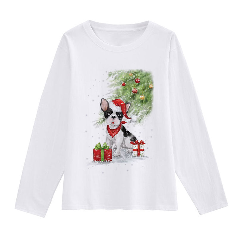 Merry Christmas Ladies White T-Shirt J