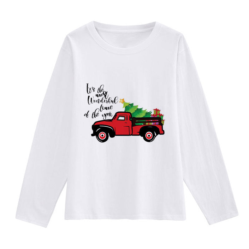 2021 Fashion Christmas White Shirt For Ladies Q