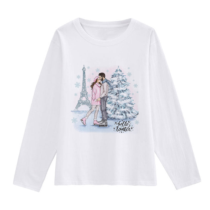 HAPPY 2021 Christmas Women White T-Shirt V