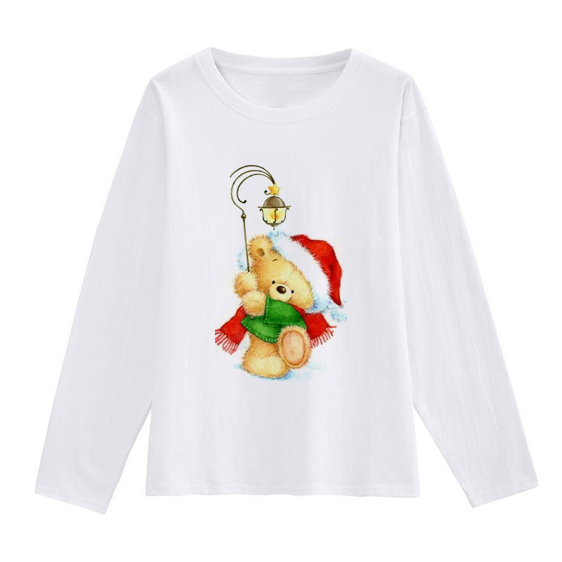 2021 Christmas Fashion Women White T-Shirt Z