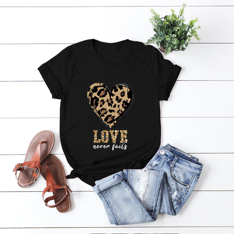 Love never fails multi-color tee