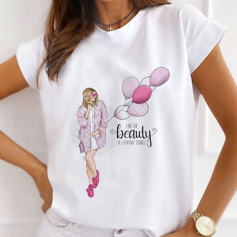 Style H : Fashion Trendsetter Women White T-Shirt