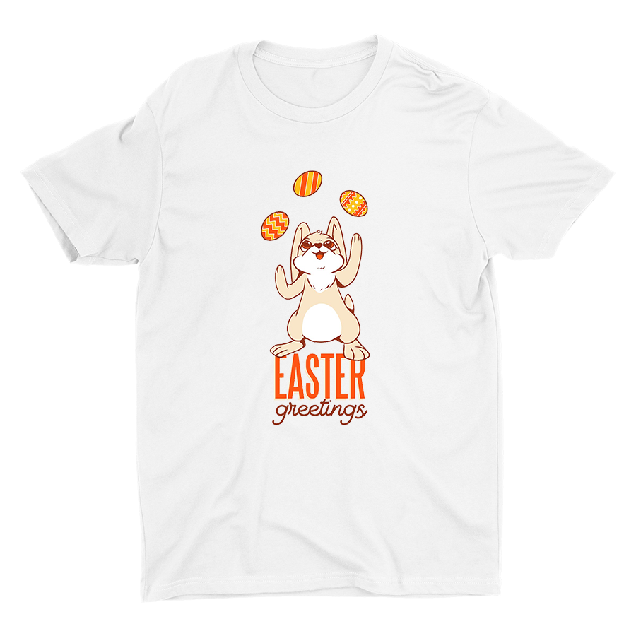 Easter Greetings Printed Cotton Tee