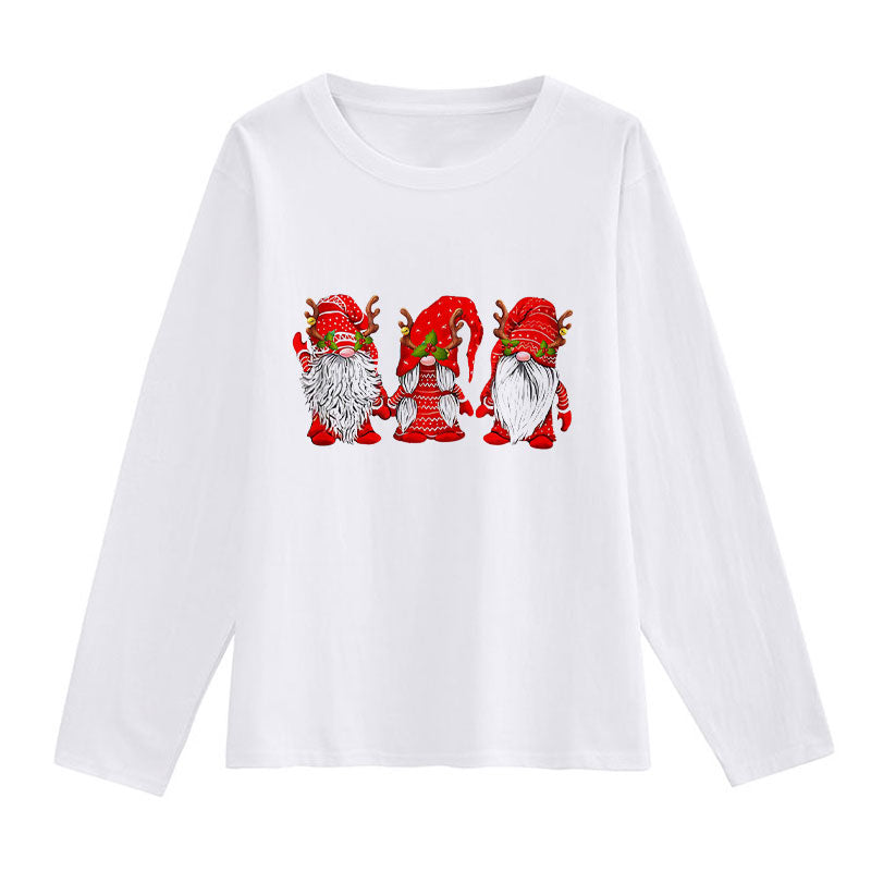 2021 Fashion Christmas White Shirt For Ladies T