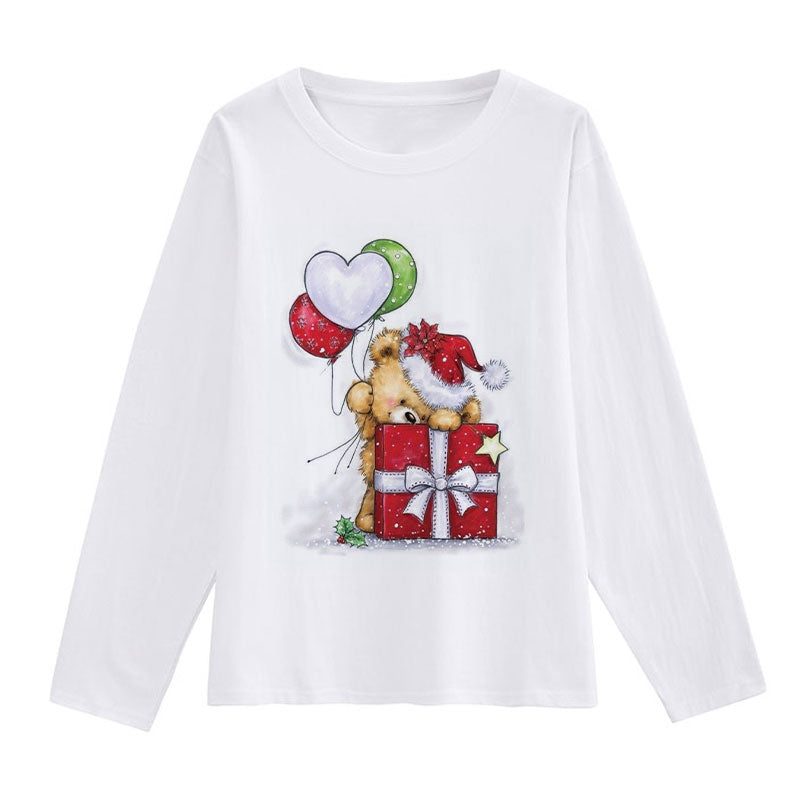 Merry Christmas Women White T-Shirt M