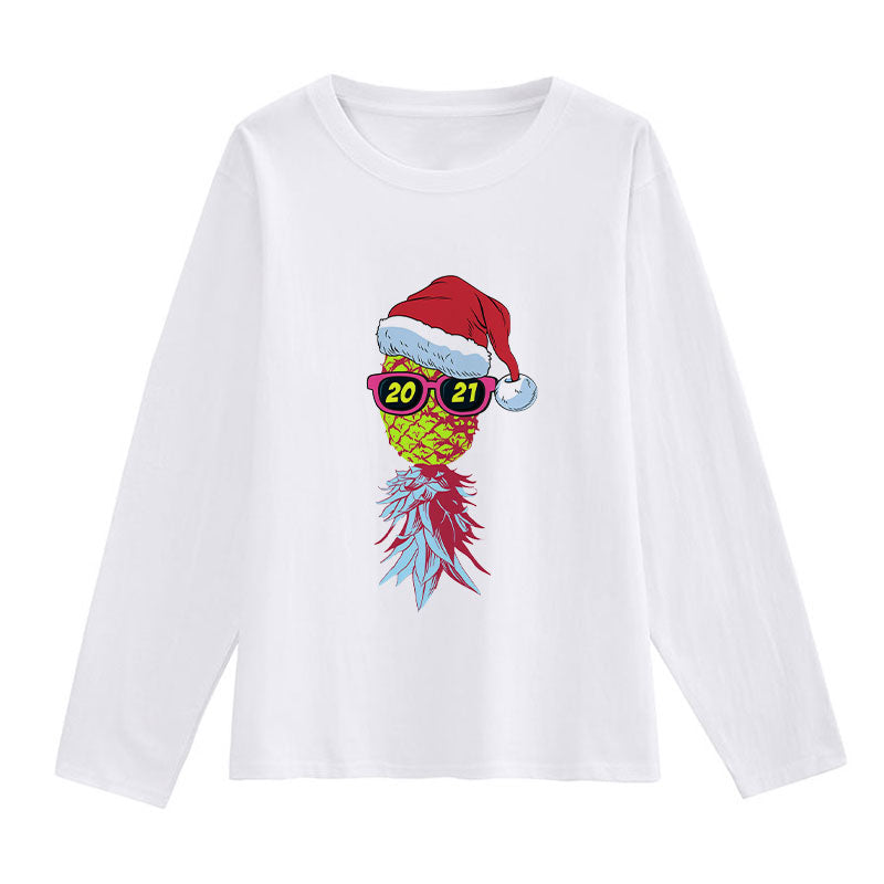 2021 Fashion Christmas White Shirt For Ladies U
