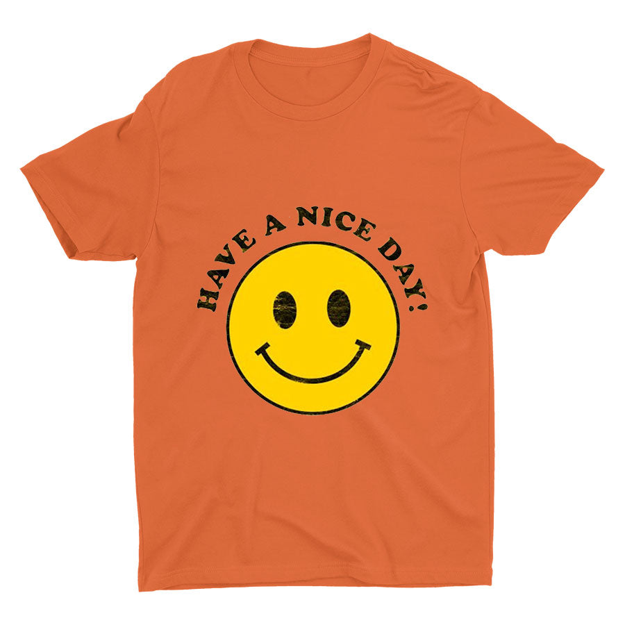 Have A Nice Day Smiling Face Printed T-shirt