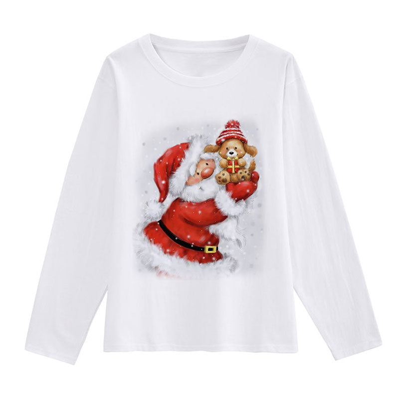 Merry Christmas Ladies White T-Shirt Q