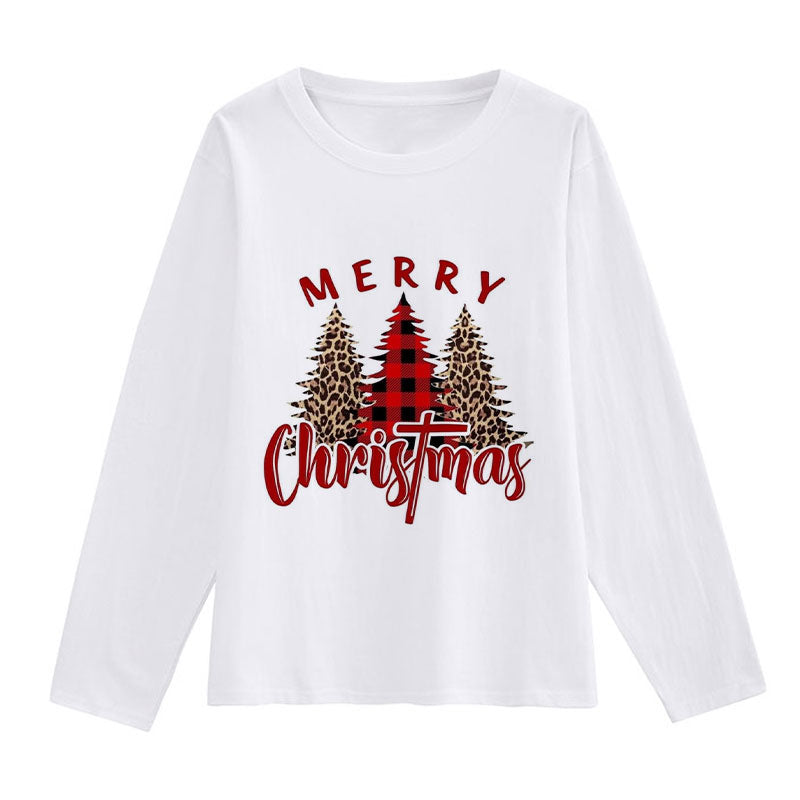Merry Christmas Women White T-Shirt O