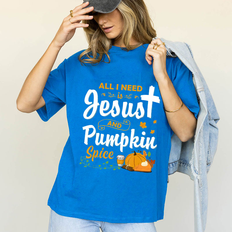 Jesus And Pumpkin Spice Cotton Tee