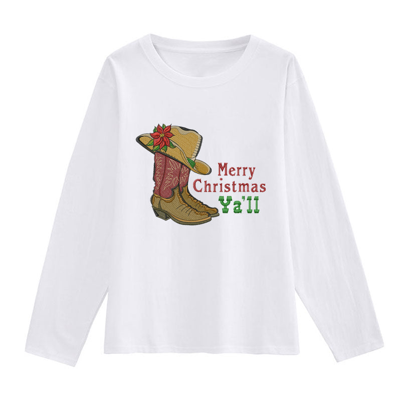 Merry Christmas Western Boots T-Shirts