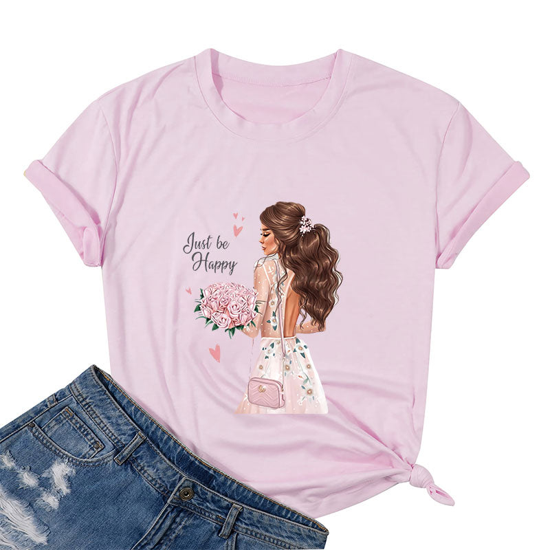 "Just Be Happy" Cotton Tee