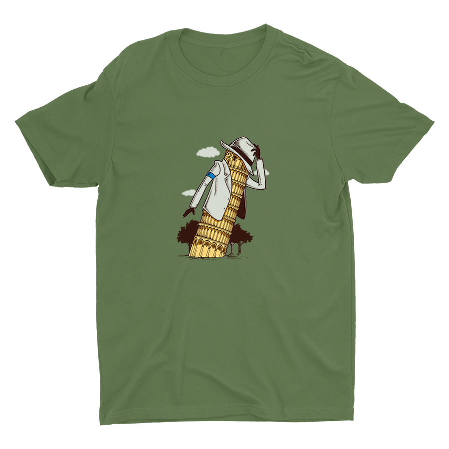 Leaning Tower Leaning Man Mom Cotton Tee