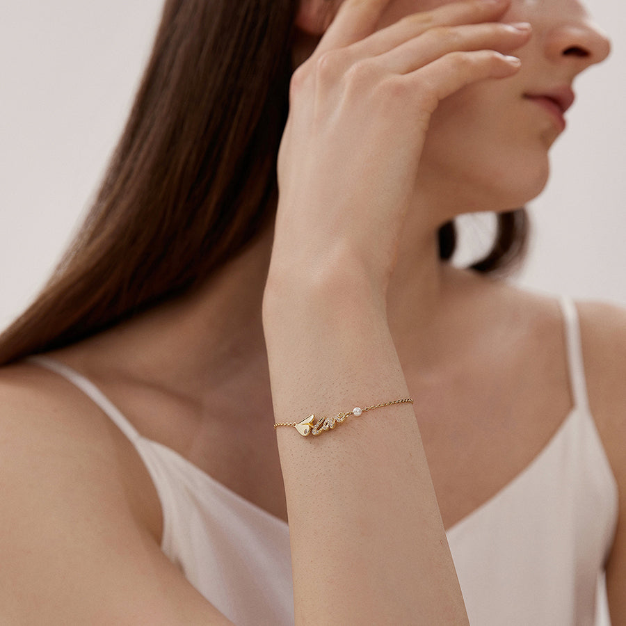 Love Paper Airplane Bracelet