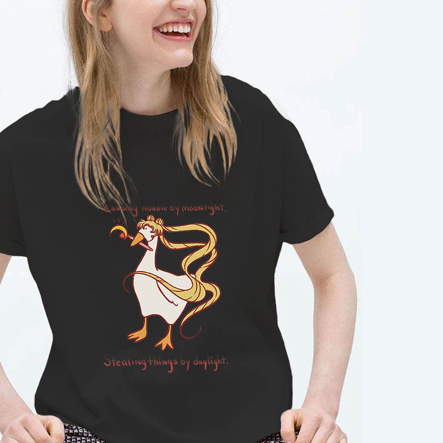 Causing Trouble By Moonlight Cotton Tee