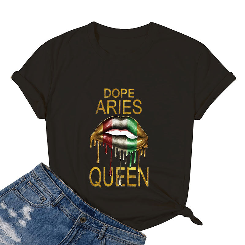 Dope Aries Queen Cotton Tee