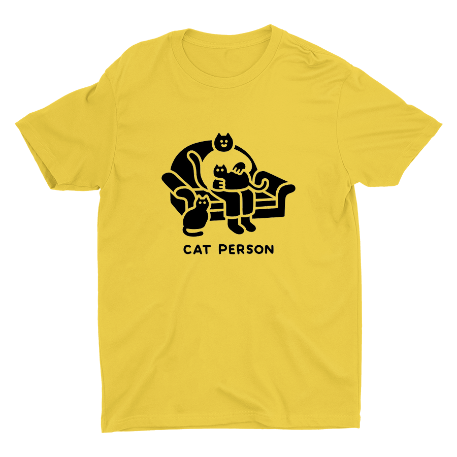 Cat Person Printed Cotton Tee