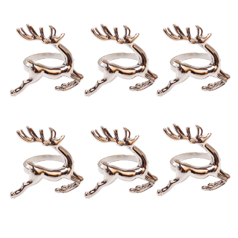 6pcs Christmas Elk Napkin Rings