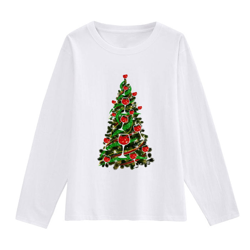 2021 Fashion Christmas White Shirt For Ladies W