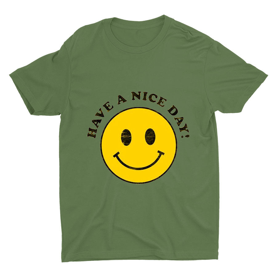 Have A Nice Day Smiling Face Printed T-shirt