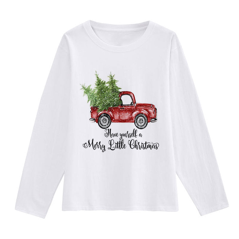 Merry Christmas Ladies White T-Shirt R