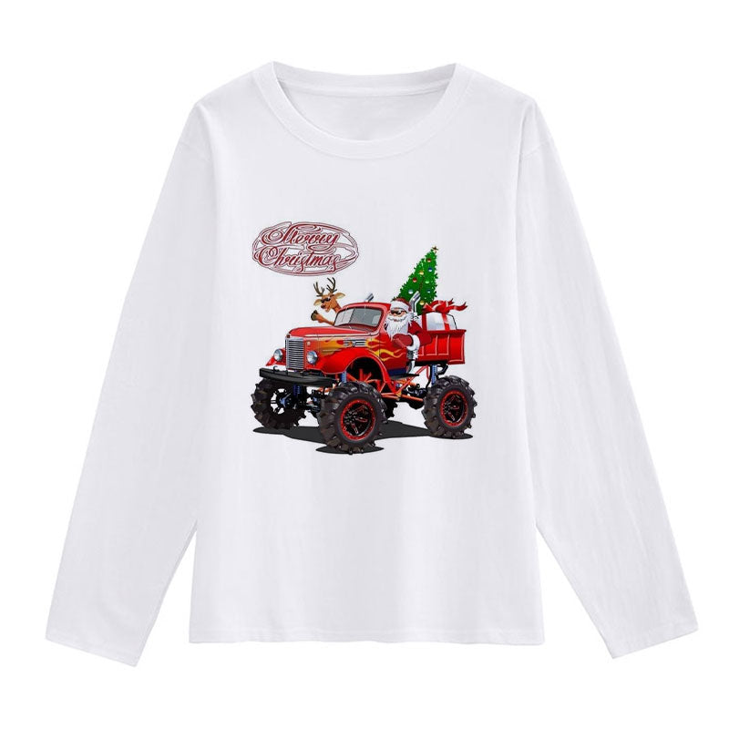 Merry Christmas Women White T-Shirt P
