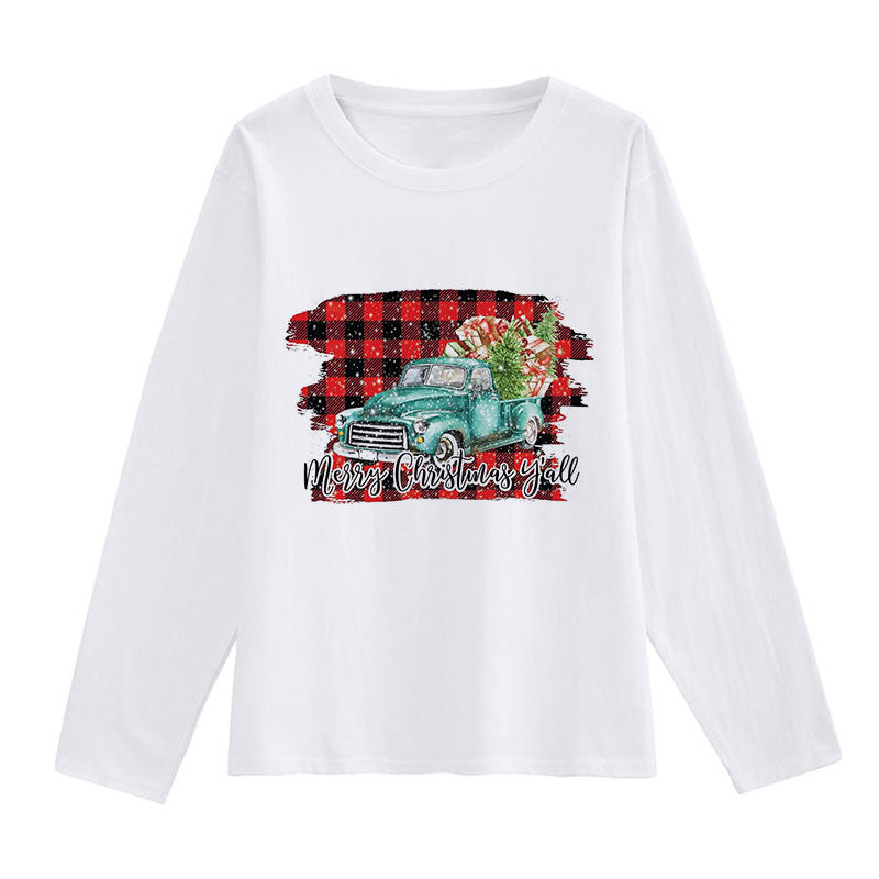 Merry Christmas Ladies White T-Shirt S