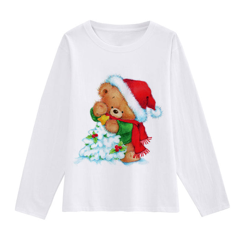 Merry Christmas Women White T-Shirt Q