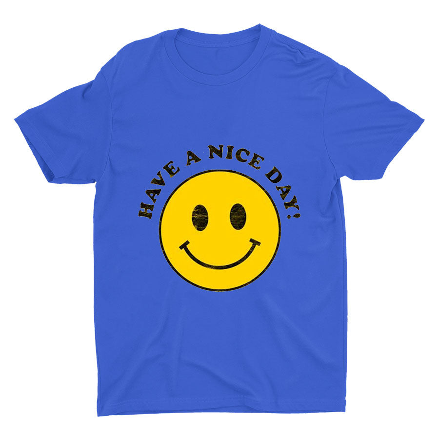 Have A Nice Day Smiling Face Printed T-shirt