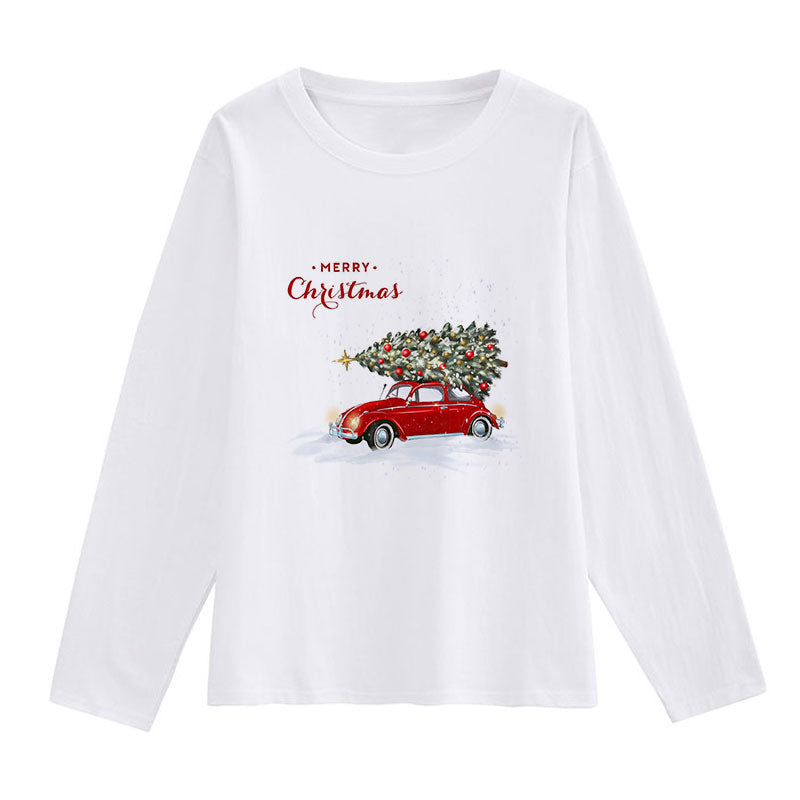 Merry Christmas Women White T-Shirt H