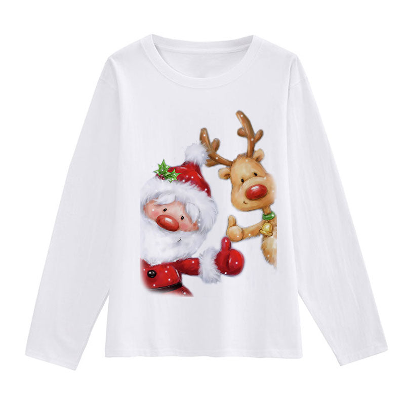 2021 Christmas Fashion White T-Shirt M