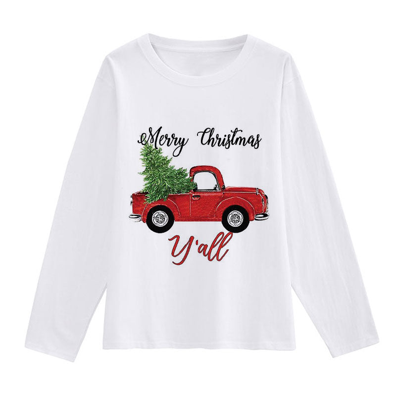 Merry Christmas Ladies White T-Shirt U