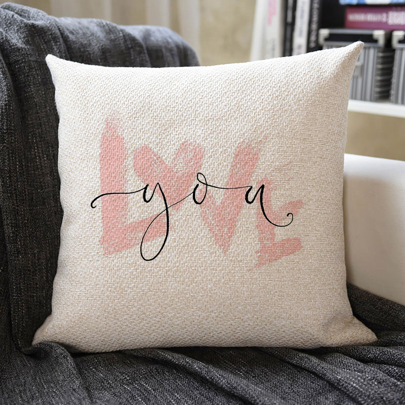 Love You Linen Pillowcase