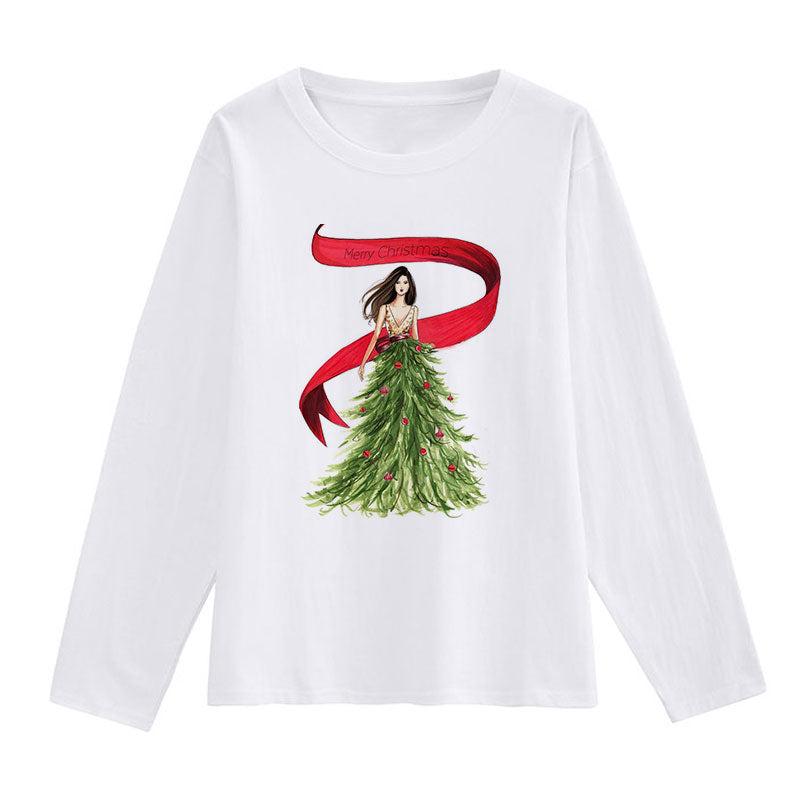Merry Christmas Ladies White T-Shirt W