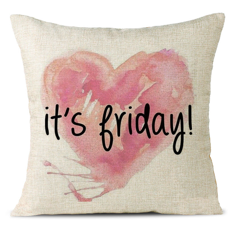 Love Heart Linen Pillowcase