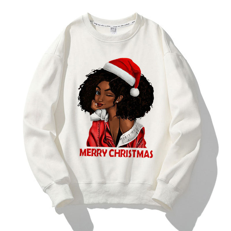 Happy Christmas O-Neck White Sweater T
