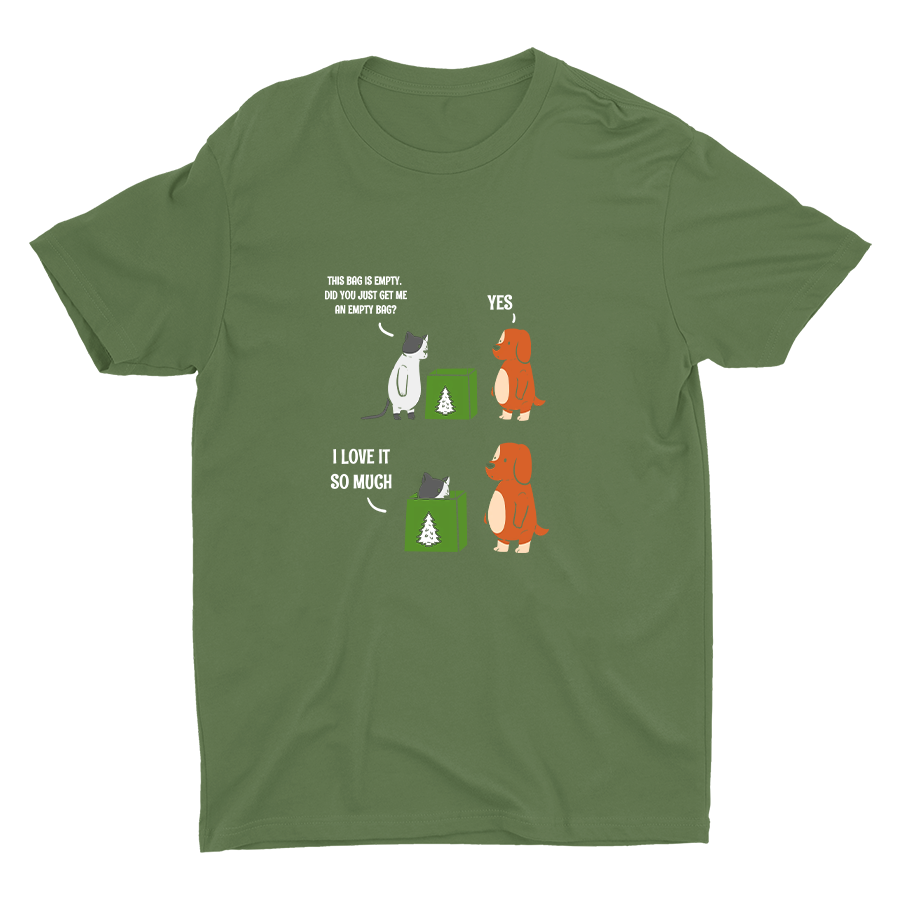 Cats Love Empty Bag Cotton Tee