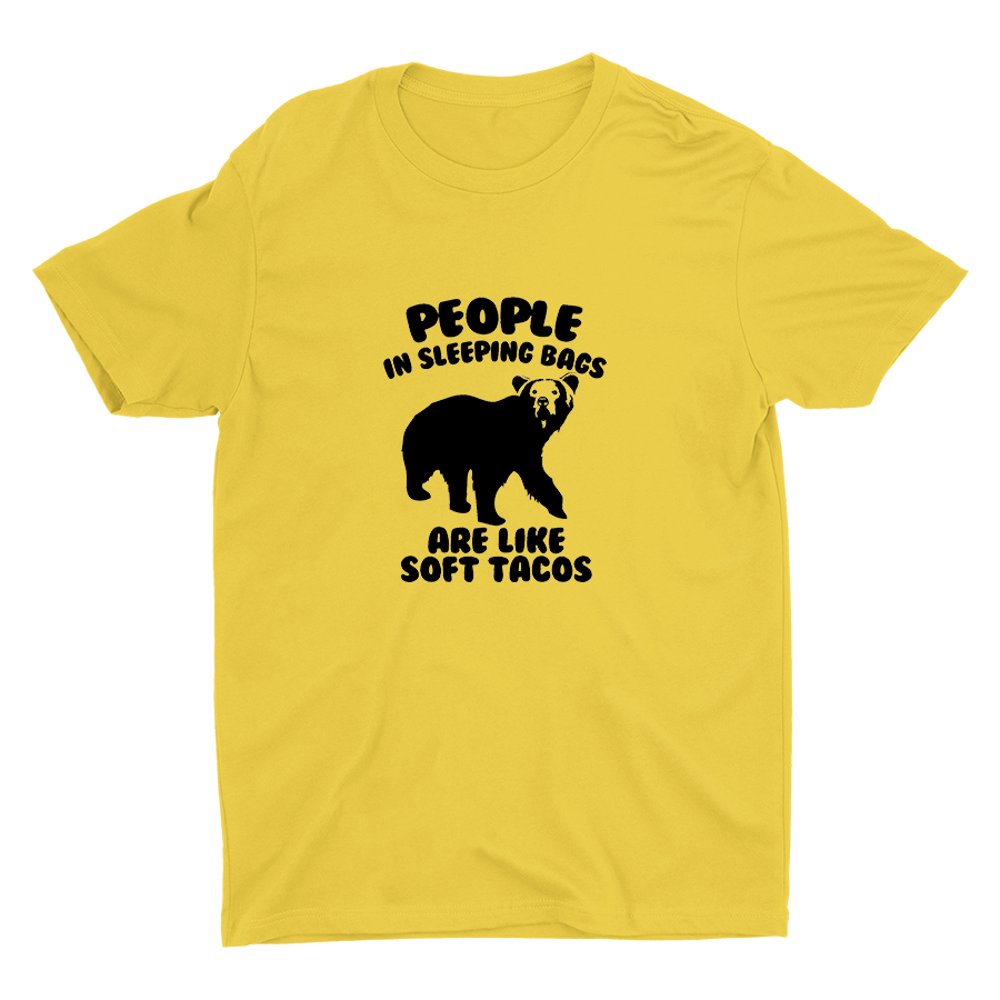 People in Sleeping Bags Cotton Tee