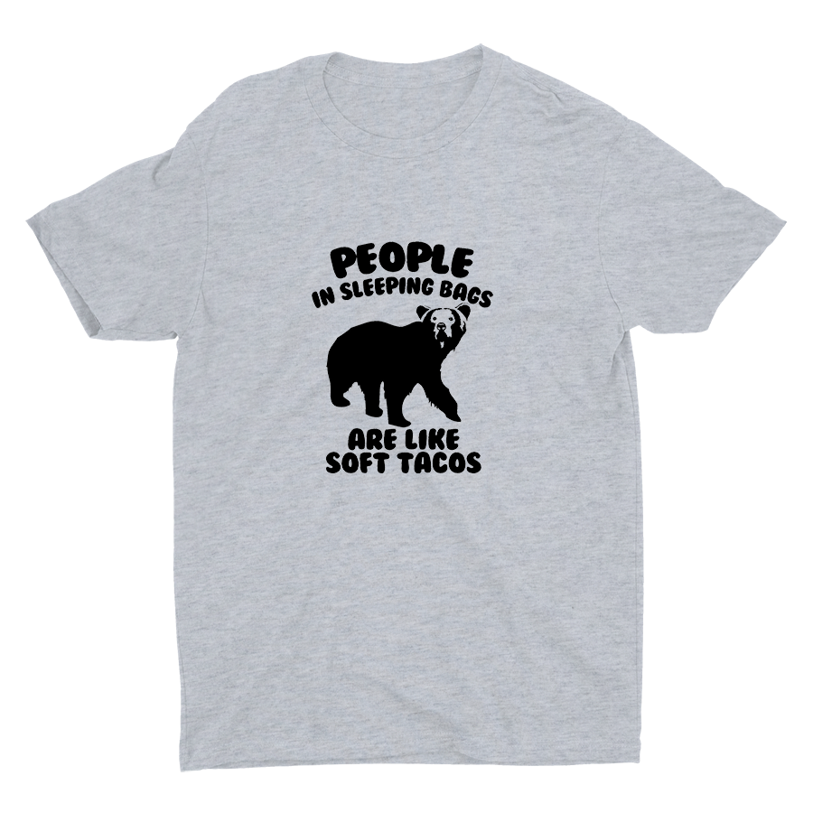 People in Sleeping Bags Cotton Tee