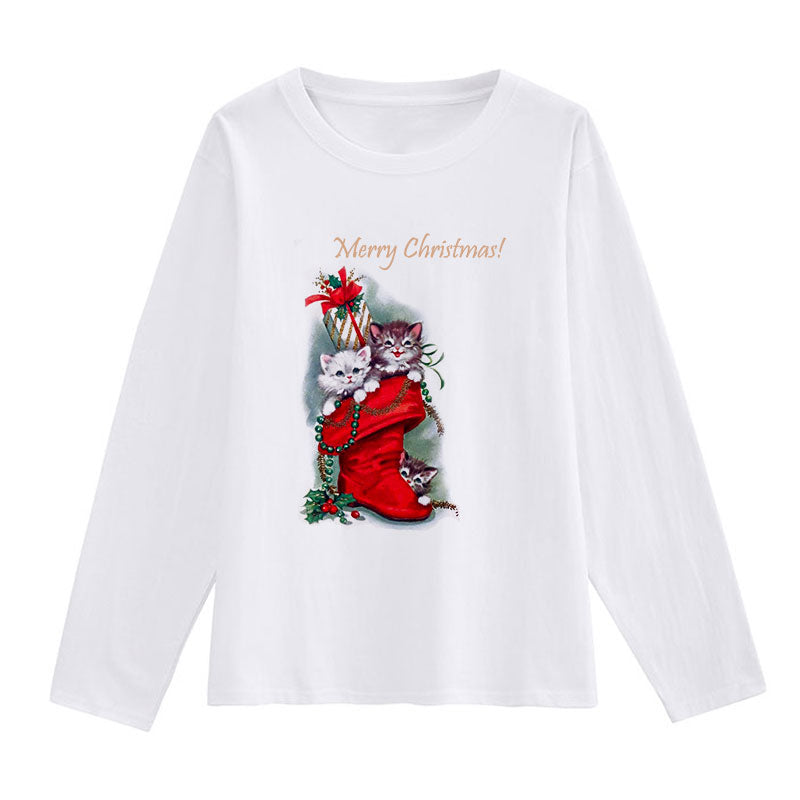 2021 HAPPY NEW YEAR Christmas Women White T-Shirt G
