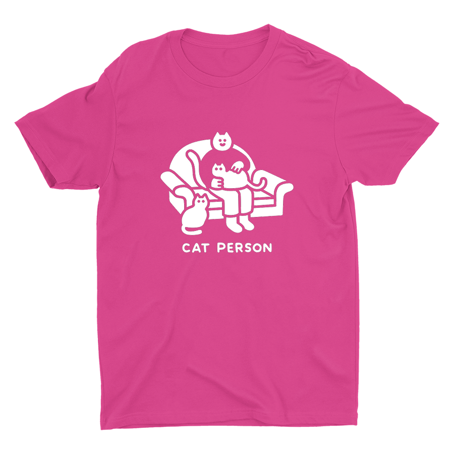Cat Person Printed Cotton Tee