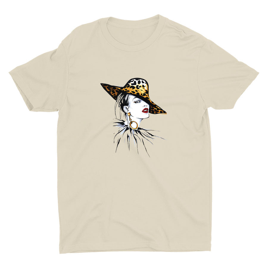 Stylish Woman Face Cotton Tee