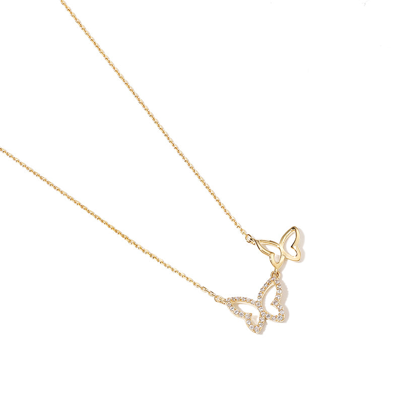 Butterfly Double Wrap Necklace